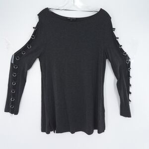 CABLE & GUAGE RINGED SLEEVE SHIRT